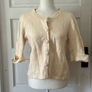J. Crew | Cream Knit Cardigan